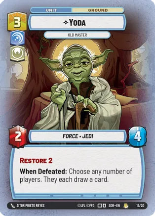 Yoda - Old Master (SOR) Uncommon Star Wars Unlimited Fantasy Flight Games Promo Non-Foil