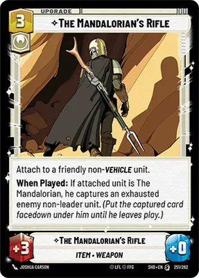 The Mandalorian's Rifle (SHD) Starter Star Wars Unlimited Fantasy Flight Games Standard Non-Foil