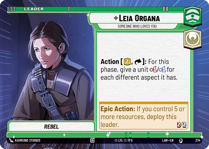 Leia Organa - Someone Who Loves You (LAW) Starter Fantasy Flight Games Hyperspace Non-Foil