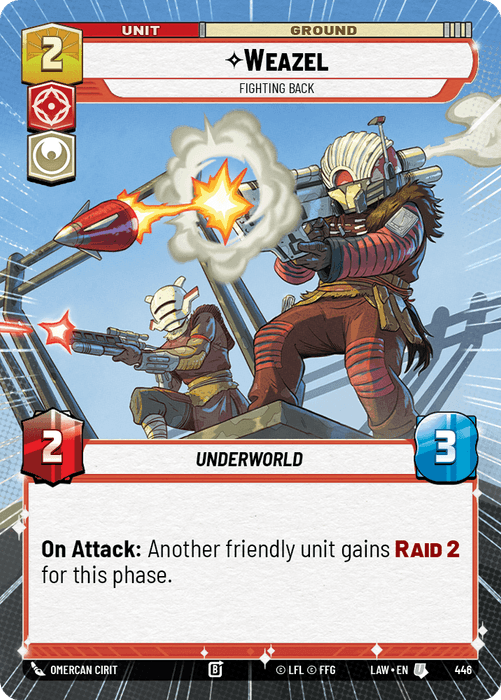 Weazel - Fighting Back (LAW) Uncommon Fantasy Flight Games Hyperspace Non-Foil