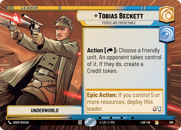 Tobias Beckett - People are Predictable (LAW) Rare Fantasy Flight Games Hyperspace Non-Foil