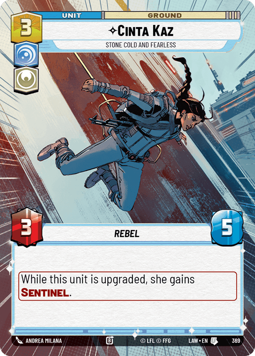 Cinta Kaz - Stone Cold and Fearless (LAW) Uncommon Fantasy Flight Games Hyperspace Non-Foil