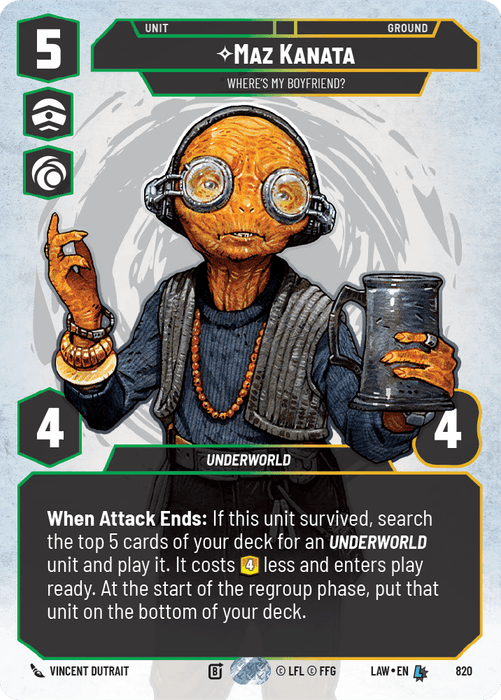 Maz Kanata - Where's My Boyfriend? (LAW) Legendary Fantasy Flight Games Prestige Non-Foil