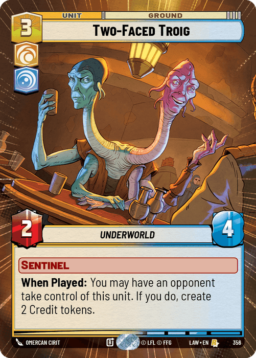 Two-Faced Troig (LAW) Rare Fantasy Flight Games Hyperspace Non-Foil