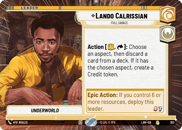 Lando Calrissian - Full Sabacc (LAW) Rare Fantasy Flight Games Hyperspace Non-Foil