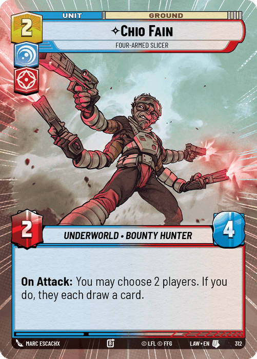 Chio Fain - Four-Armed Slicer (LAW) Uncommon Fantasy Flight Games Hyperspace Non-Foil