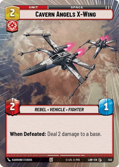 Cavern Angels X-Wing (LAW) Common Fantasy Flight Games Hyperspace Non-Foil