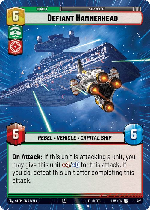 Defiant Hammerhead (LAW) Uncommon Fantasy Flight Games Hyperspace Non-Foil