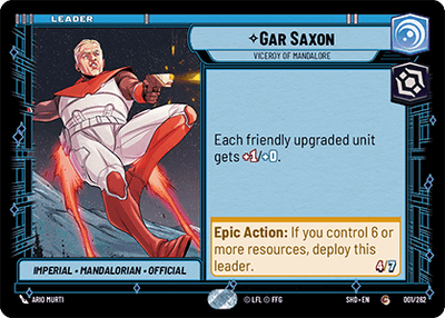 Gar Saxon - Viceroy of Mandalore (SHD) Common Star Wars Unlimited Fantasy Flight Games Standard Non-Foil
