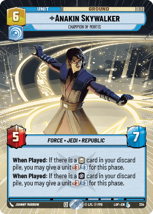 Anakin Skywalker - Champion of Mortis (LOF) Legendary Fantasy Flight Games Hyperspace Non-Foil