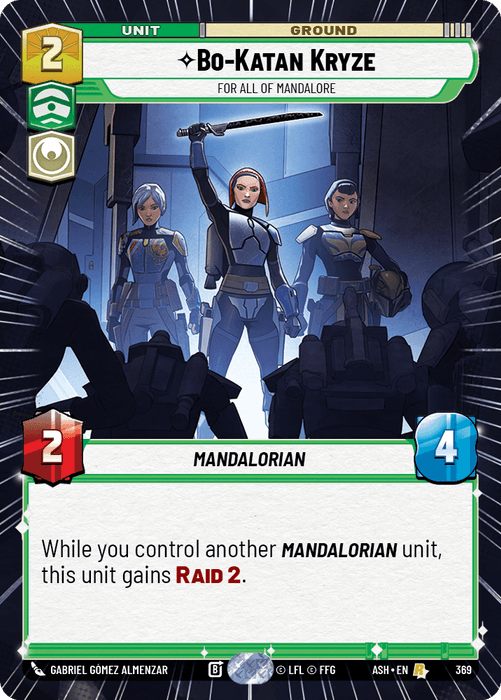 Bo-Katan Kryze - For All of Mandalore (ASH) Rare Star Wars Unlimited Fantasy Flight Games Hyperspace Non-Foil