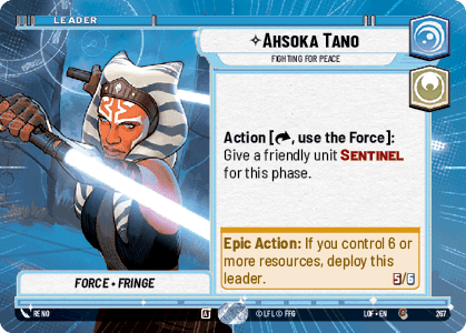 Ahsoka Tano - Fighting For Peace (LOF) Common Fantasy Flight Games Hyperspace Non-Foil