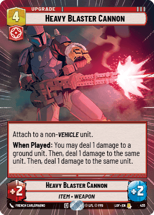Heavy Blaster Cannon (LOF) Rare Fantasy Flight Games Hyperspace Non-Foil