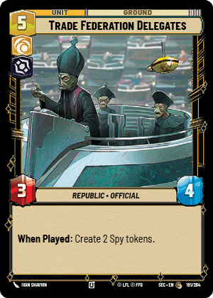 Trade Federation Delegates (SEC) Common Fantasy Flight Games Standard Non-Foil