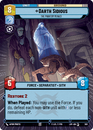 Darth Sidious - The Phantom Menace (LOF) Starter Fantasy Flight Games Hyperspace Non-Foil