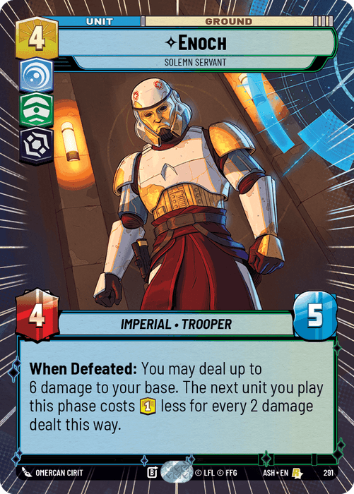 Enoch - Solemn Servant (ASH) Rare Star Wars Unlimited Fantasy Flight Games Hyperspace Non-Foil