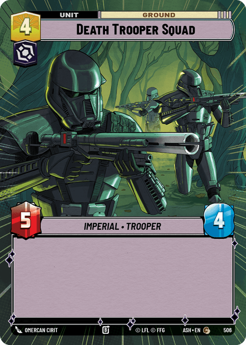 Death Trooper Squad (ASH) Common Star Wars Unlimited Fantasy Flight Games Hyperspace Non-Foil