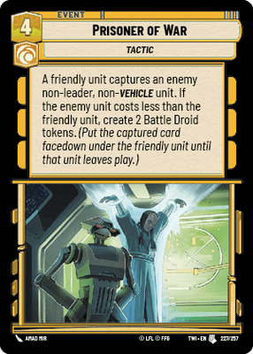 Prisoner of War (TWI) Uncommon Star Wars Unlimited Fantasy Flight Games Standard Non-Foil