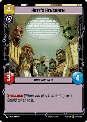 Hutt's Henchmen (SHD) Common Star Wars Unlimited Fantasy Flight Games Standard Non-Foil