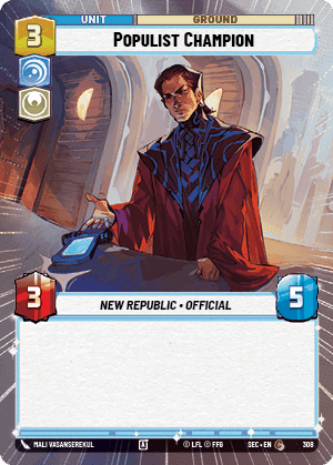 Populist Champion (SEC) Common Fantasy Flight Games Hyperspace Non-Foil