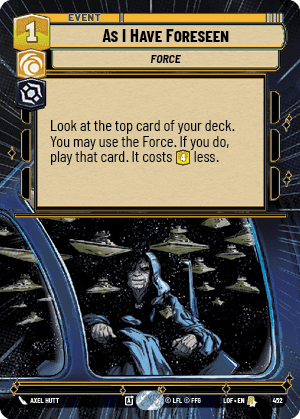 As I Have Foreseen (LOF) Rare Fantasy Flight Games Hyperspace Non-Foil