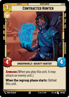 Contracted Hunter (JTL) Uncommon Fantasy Flight Games Standard Non-Foil