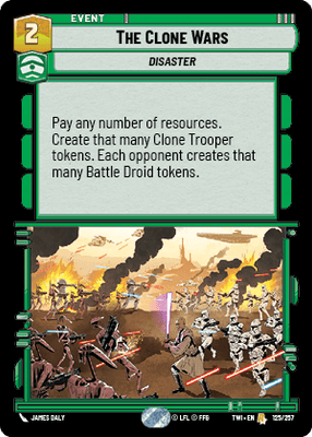 The Clone Wars (TWI) Rare Star Wars Unlimited Fantasy Flight Games Standard Non-Foil
