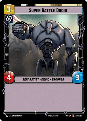 Super Battle Droid (TWI) Common Star Wars Unlimited Fantasy Flight Games Standard Non-Foil