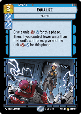 Equalize (TWI) Rare Star Wars Unlimited Fantasy Flight Games Standard Non-Foil