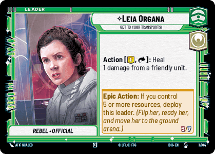 Leia Organa - Get to Your Transports! (IBH) Special Fantasy Flight Games Standard Non-Foil