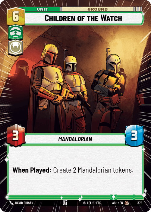 Children of the Watch (ASH) Common Star Wars Unlimited Fantasy Flight Games Hyperspace Non-Foil
