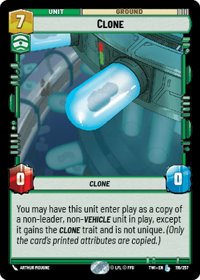 Clone (TWI) Legendary Star Wars Unlimited Fantasy Flight Games Standard Non-Foil