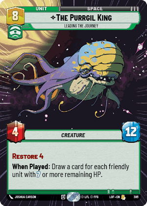 The Purrgil King - Leading The Journey (LOF) Rare Fantasy Flight Games Hyperspace Non-Foil