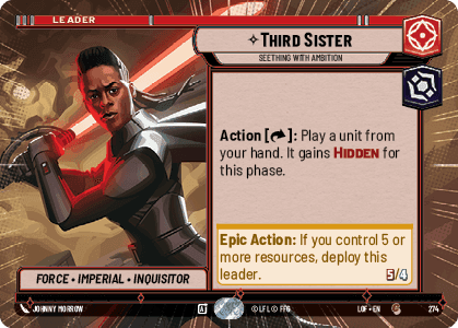 Third Sister - Seething With Ambition (LOF) Common Fantasy Flight Games Hyperspace Non-Foil