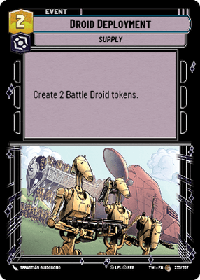 Droid Deployment (TWI) Common Star Wars Unlimited Fantasy Flight Games Standard Non-Foil