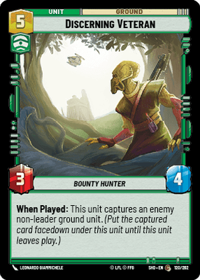 Discerning Veteran (SHD) Common Star Wars Unlimited Fantasy Flight Games Standard Non-Foil
