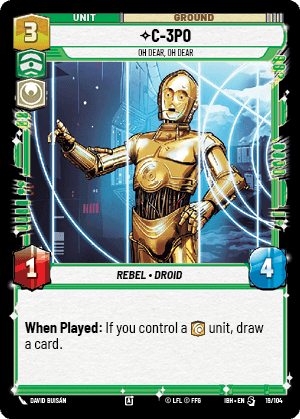 C-3PO - Oh Dear, Oh Dear (IBH) Special Fantasy Flight Games Standard Non-Foil