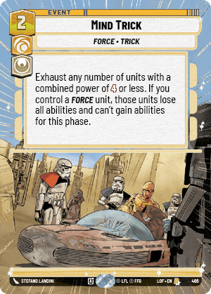 Mind Trick (LOF) Rare Fantasy Flight Games Hyperspace Non-Foil