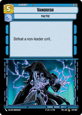 Vanquish (TWI) Common Star Wars Unlimited Fantasy Flight Games Standard Non-Foil