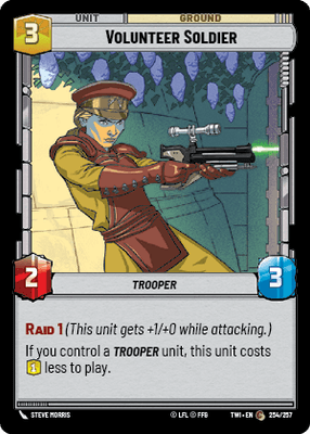 Volunteer Soldier (TWI) Common Star Wars Unlimited Fantasy Flight Games Standard Non-Foil