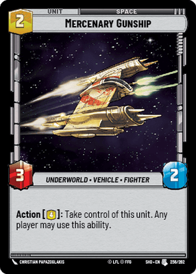 Mercenary Gunship (SHD) Uncommon Star Wars Unlimited Fantasy Flight Games Standard Non-Foil