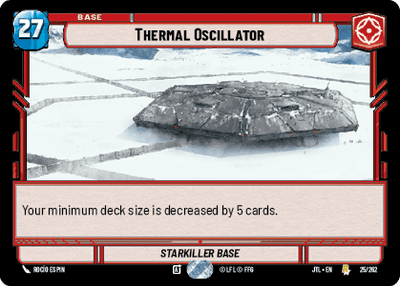 Thermal Oscillator - Starkiller Base (JTL) Rare Fantasy Flight Games Standard Non-Foil