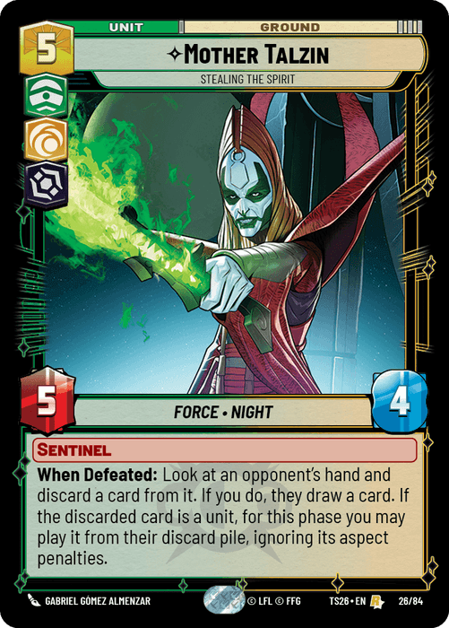 Mother Talzin - Stealing the Spirit (TS26) Rare Fantasy Flight Games Standard Non-Foil