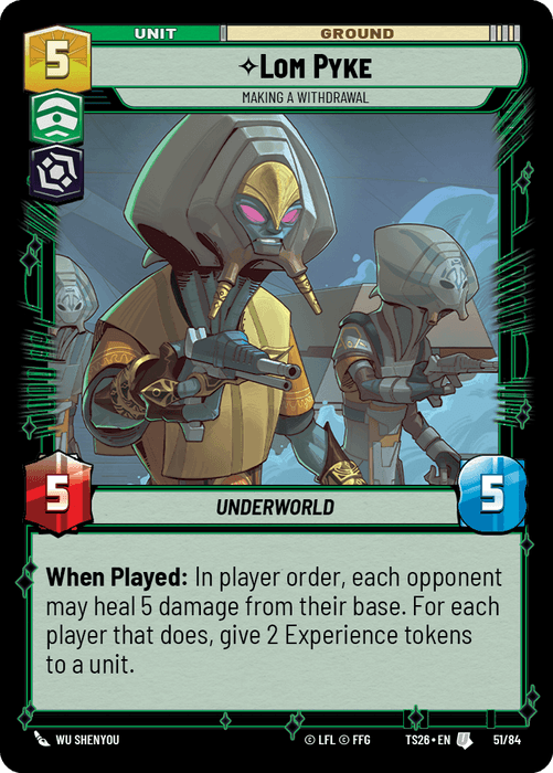 Lom Pyke - Making a Withdrawal (TS26) Uncommon Fantasy Flight Games Standard Non-Foil