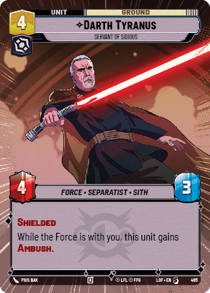 Darth Tyranus - Servant of Sidious (LOF) Starter Fantasy Flight Games Hyperspace Non-Foil
