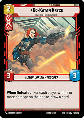 Bo-Katan Kryze - Fighting for Mandalore (SHD) Uncommon Star Wars Unlimited Fantasy Flight Games Standard Non-Foil