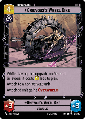 Griveous's Wheel Bike (TWI) Starter Star Wars Unlimited Fantasy Flight Games Standard Non-Foil