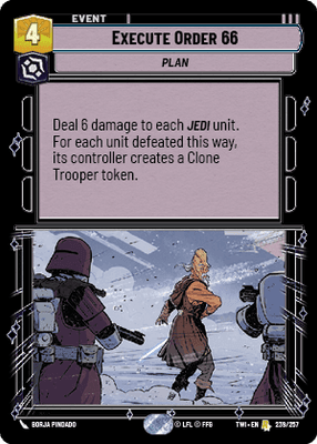 Execute Order 66 (TWI) Rare Star Wars Unlimited Fantasy Flight Games Standard Non-Foil
