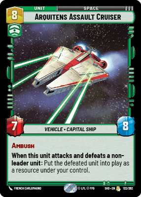 Arquitens Assault Cruiser (SHD) Rare Star Wars Unlimited Fantasy Flight Games Standard Non-Foil
