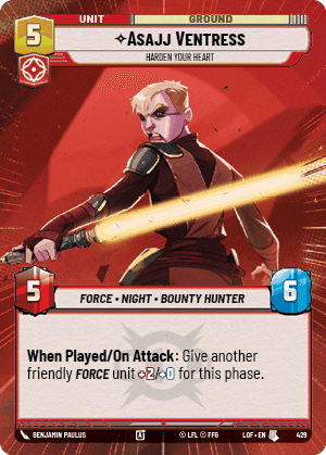 Asajj Ventress - Harden Your Heart (LOF) Uncommon Fantasy Flight Games Hyperspace Non-Foil